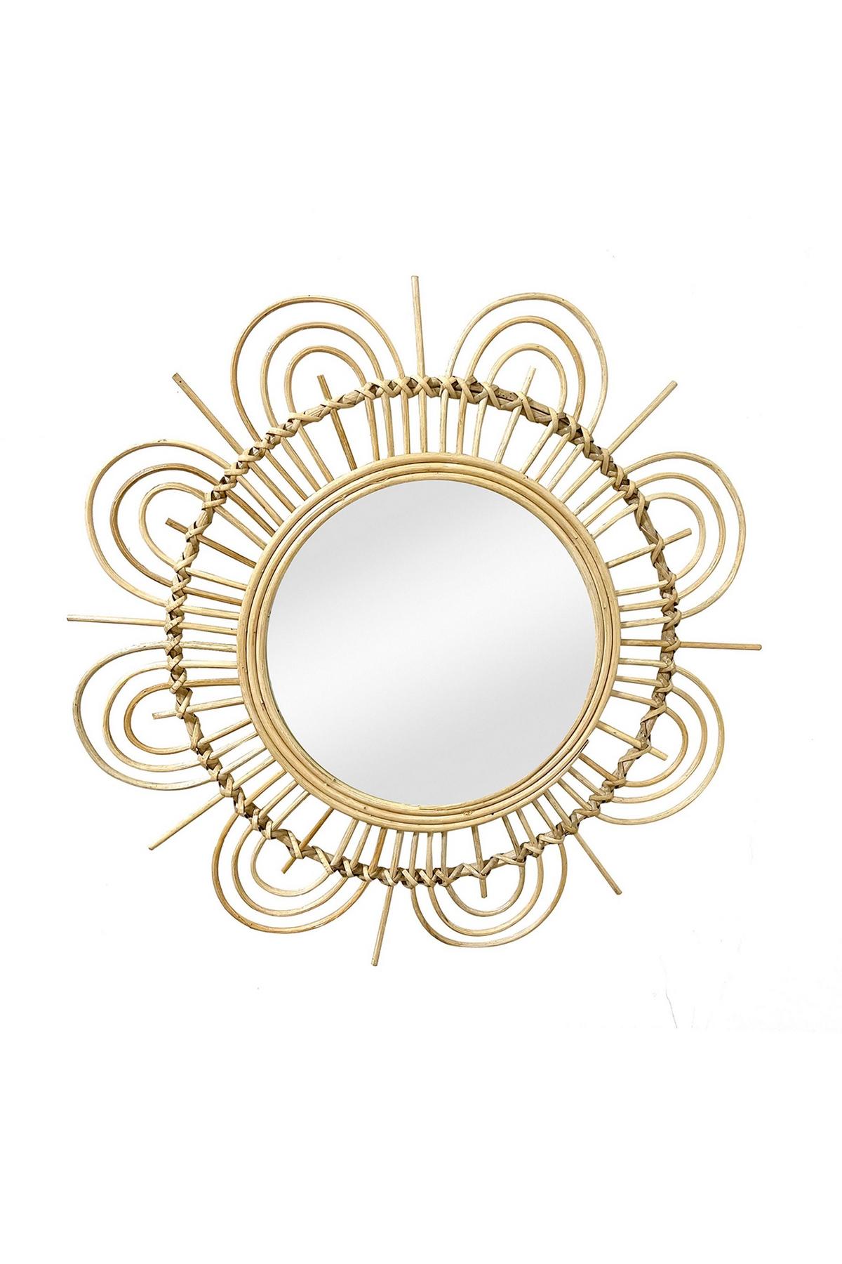 WANDSPIEGEL RATTAN SPIEGEL AINA 325 - Basics, verre/bois (51/51/2cm) - Kayoom