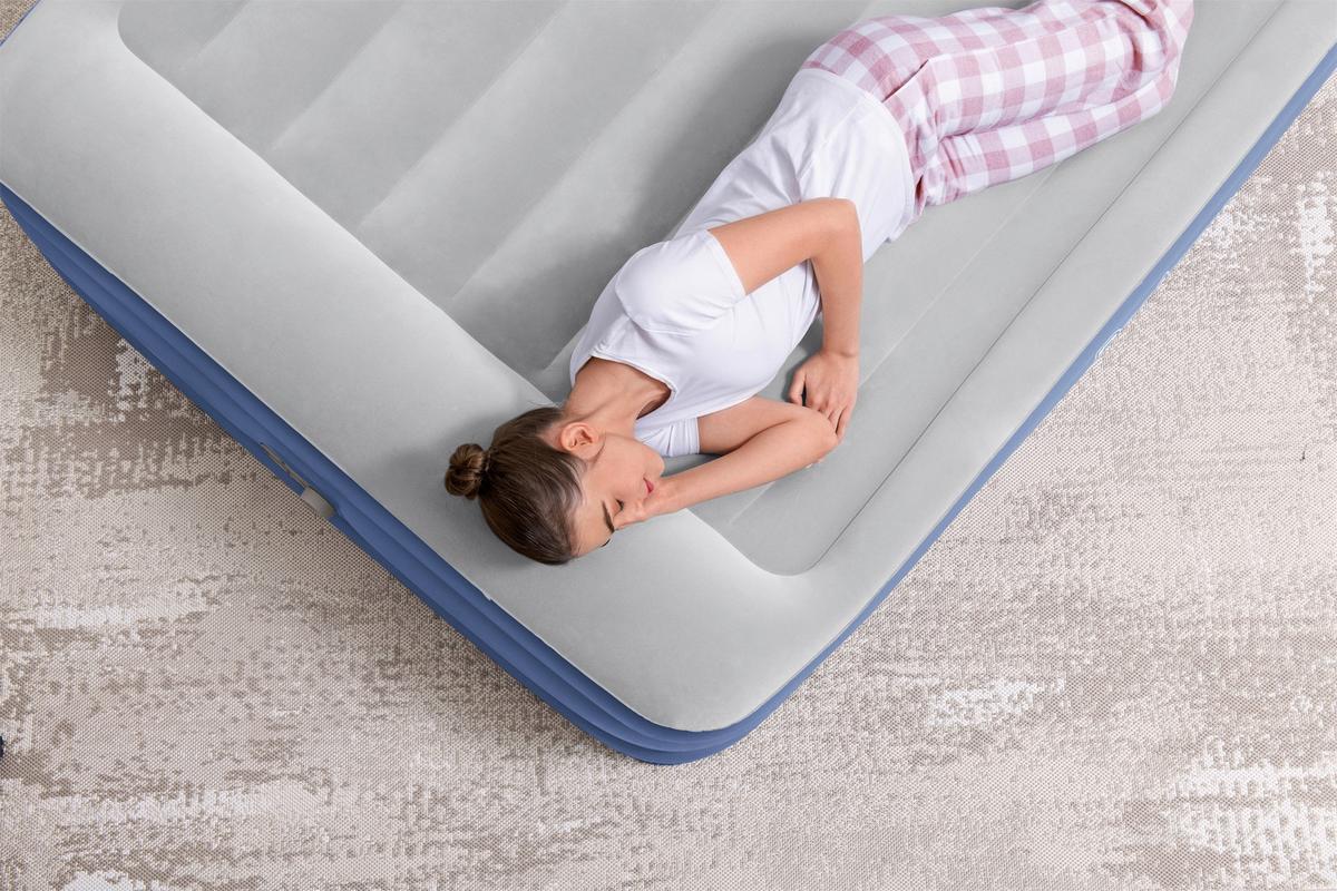 ŁÓŻKO DMUCHANE TRITECH AIR - ciemnoniebieski/jasnoszary, Konventionell, tworzywo sztuczne (203/152/46cm) - Bestway