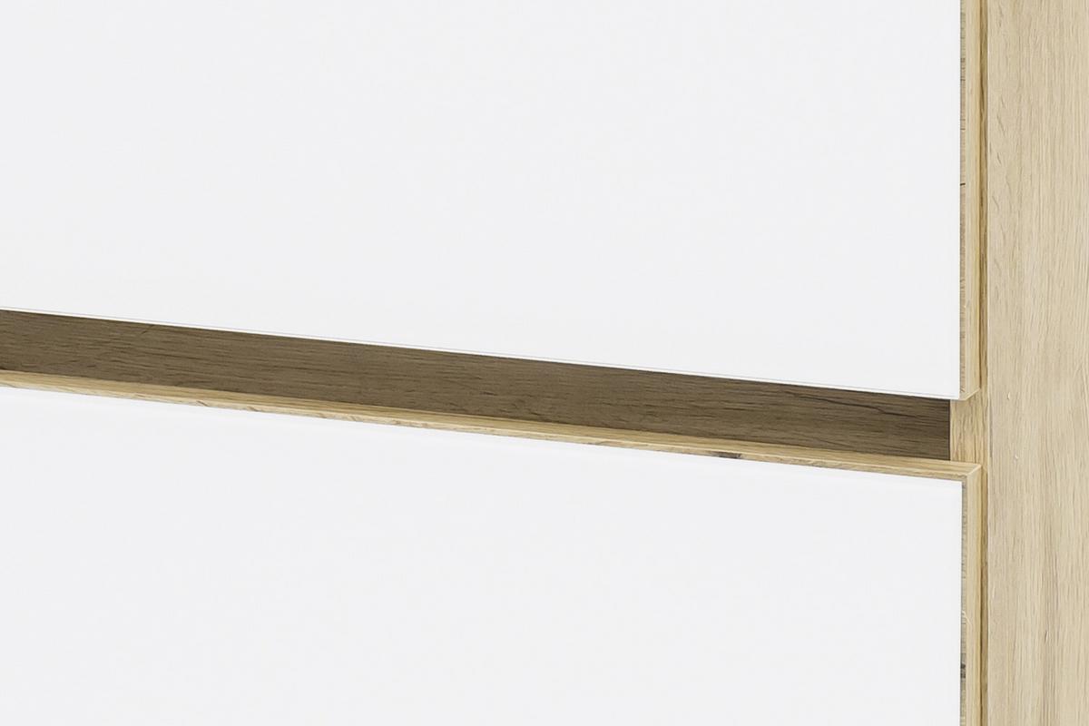 Badezimmer ''Helsinki'', Weiß/Eichefarben - Eichefarben/Weiß, KONVENTIONELL, Glas/Holzwerkstoff (120cm) - Held