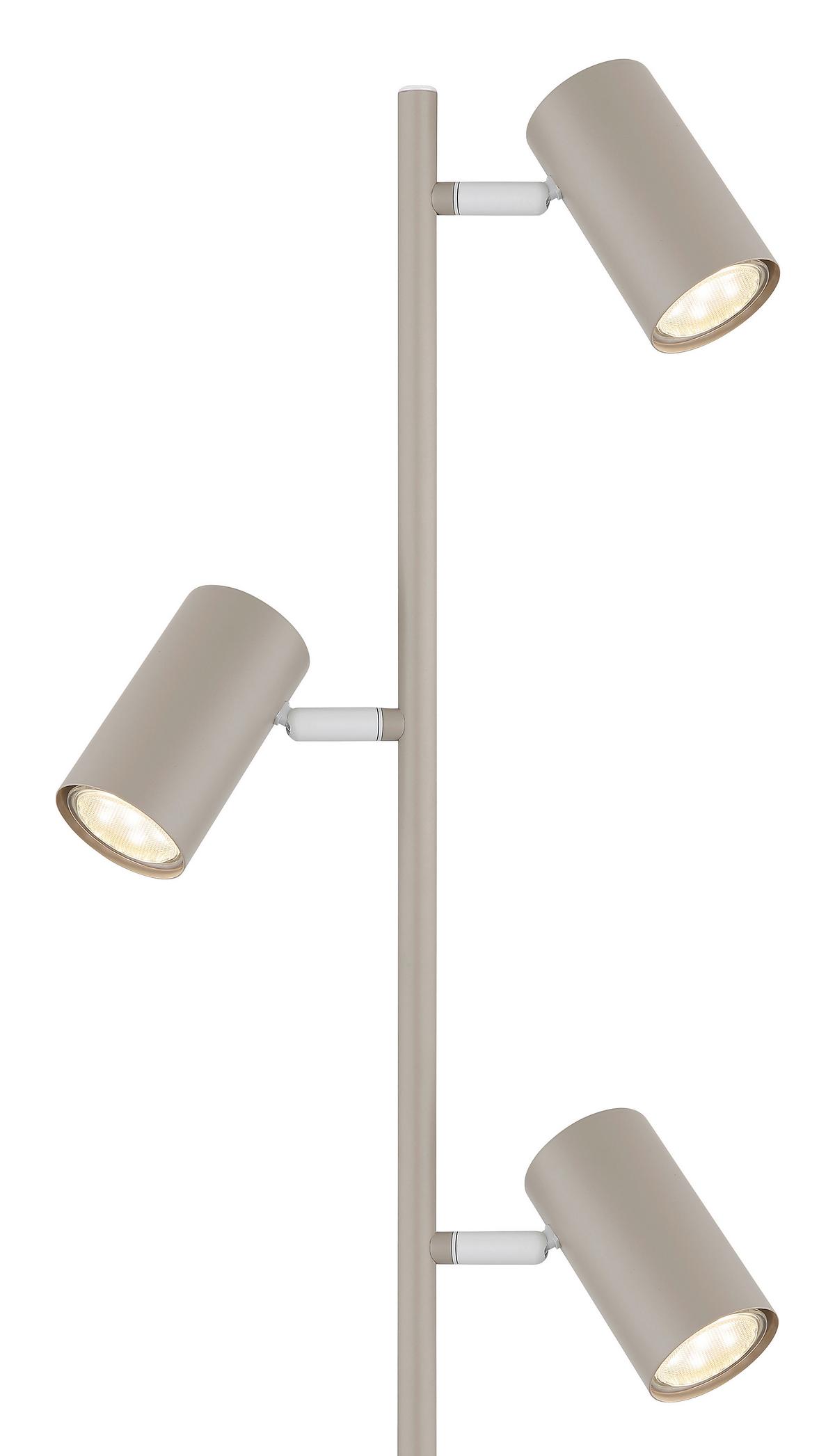 Állólámpa 57911ssa Robby - homokszínű/fehér, Design, műanyag/fém (23/154cm) - Globo
