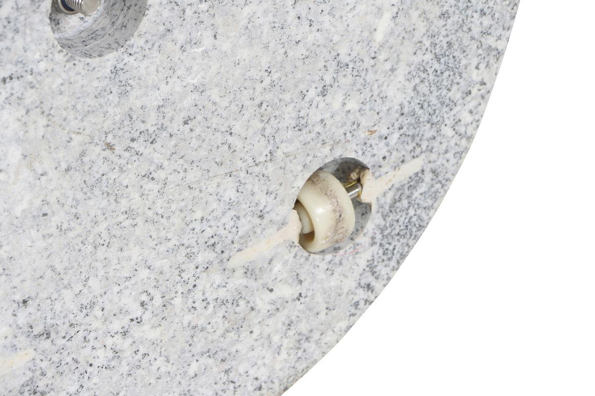 Schirmständer Metall/Granit für Ø 4,8 cm - Silberfarben/Hellgrau, KONVENTIONELL, Stein/Metall (50/6/50cm) - Siena Garden
