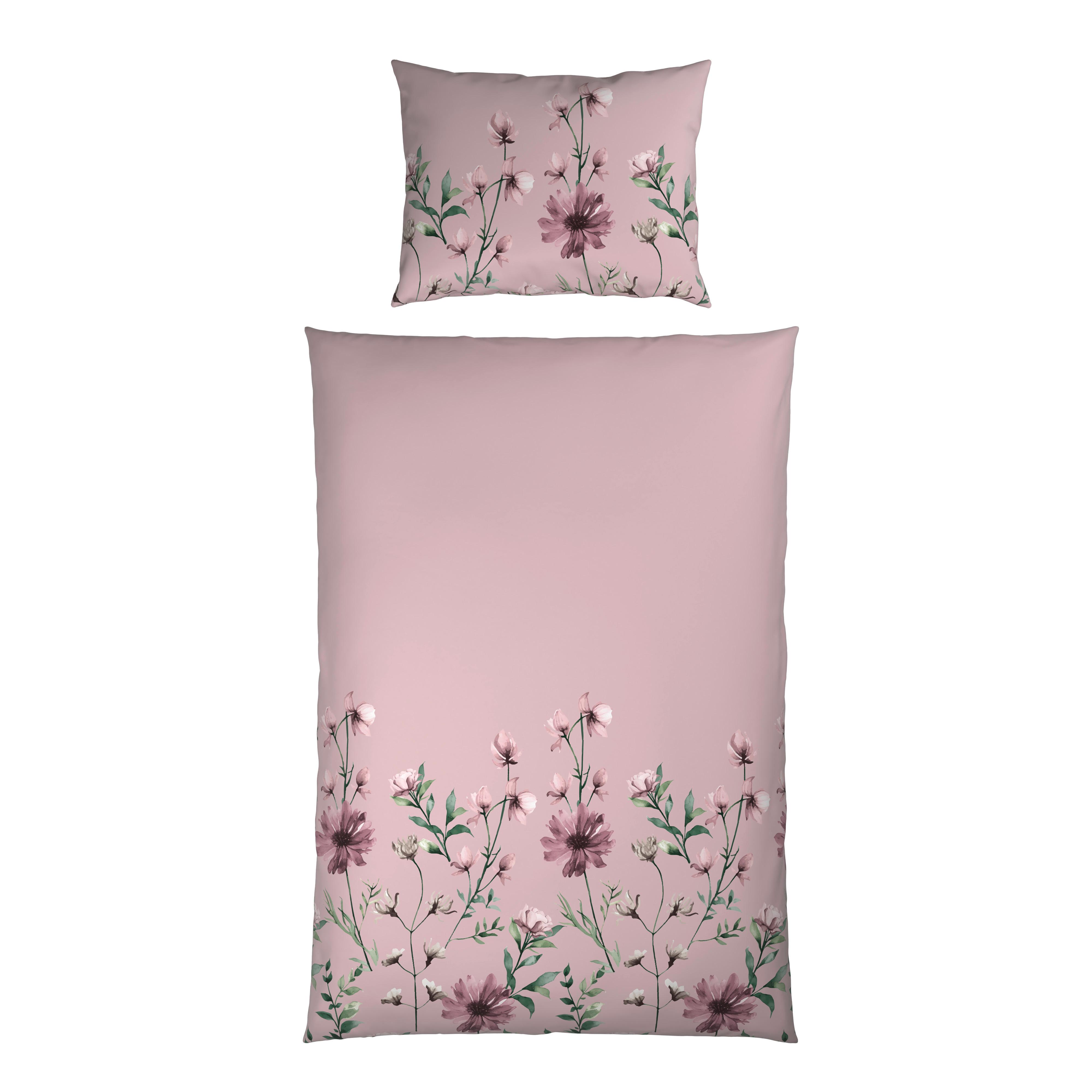 Lenjerie de pat Wiese, cca. 140x200/50x70 cm - mov, Konventionell, textil (140/200cm) - Mömax