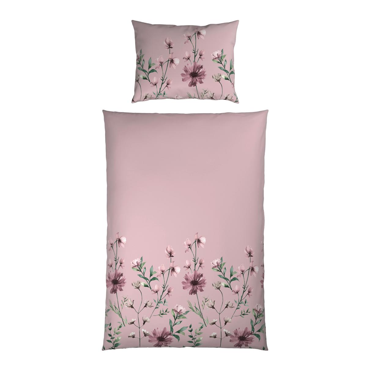 Lenjerie de pat Wiese, cca. 140x200/50x70 cm - mov, Konventionell, textil (140/200cm) - Mömax