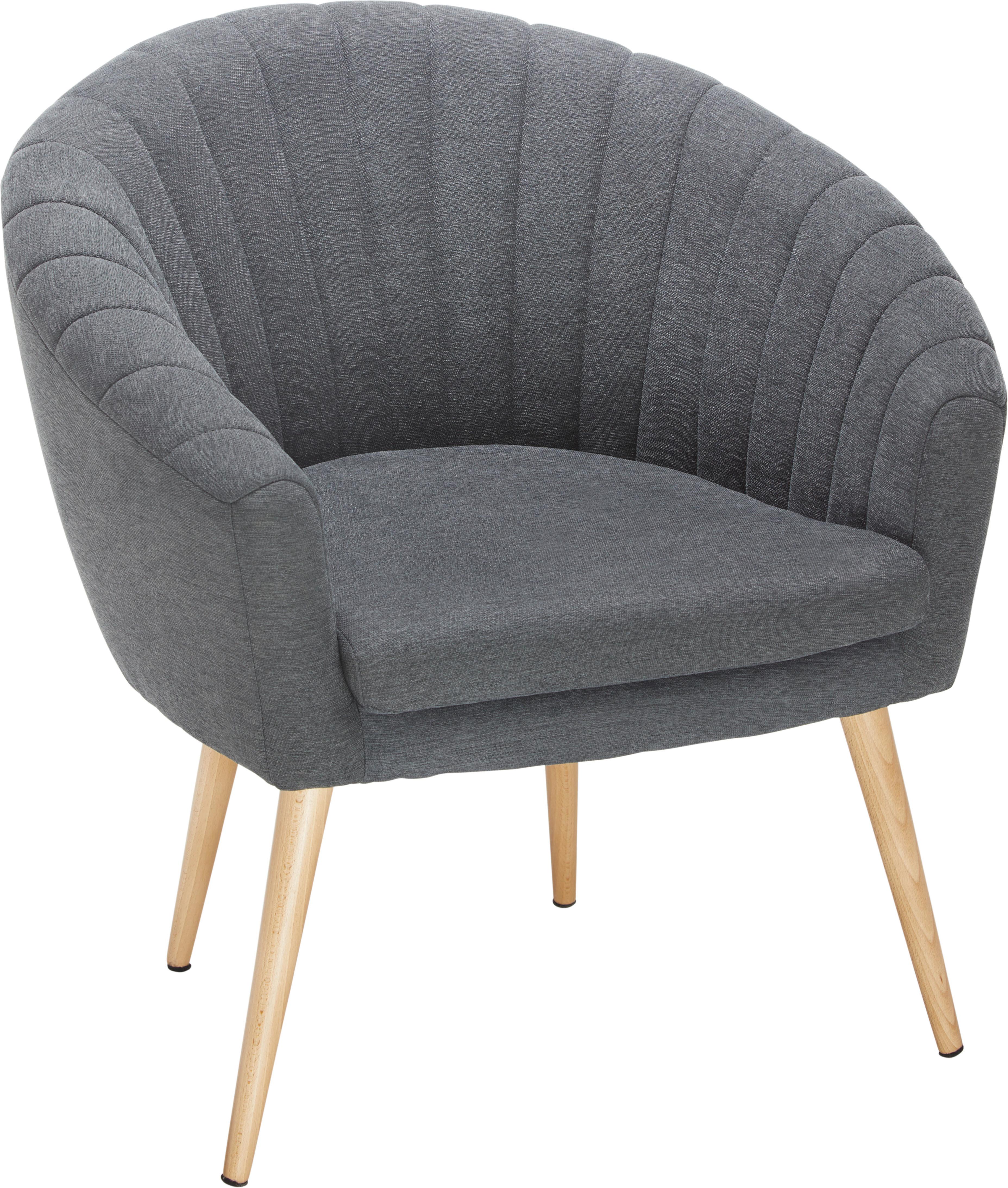 Fotelja Bea - tamno siva/prirodne boje, Design, tekstil (75/77/66cm) - Modern Living