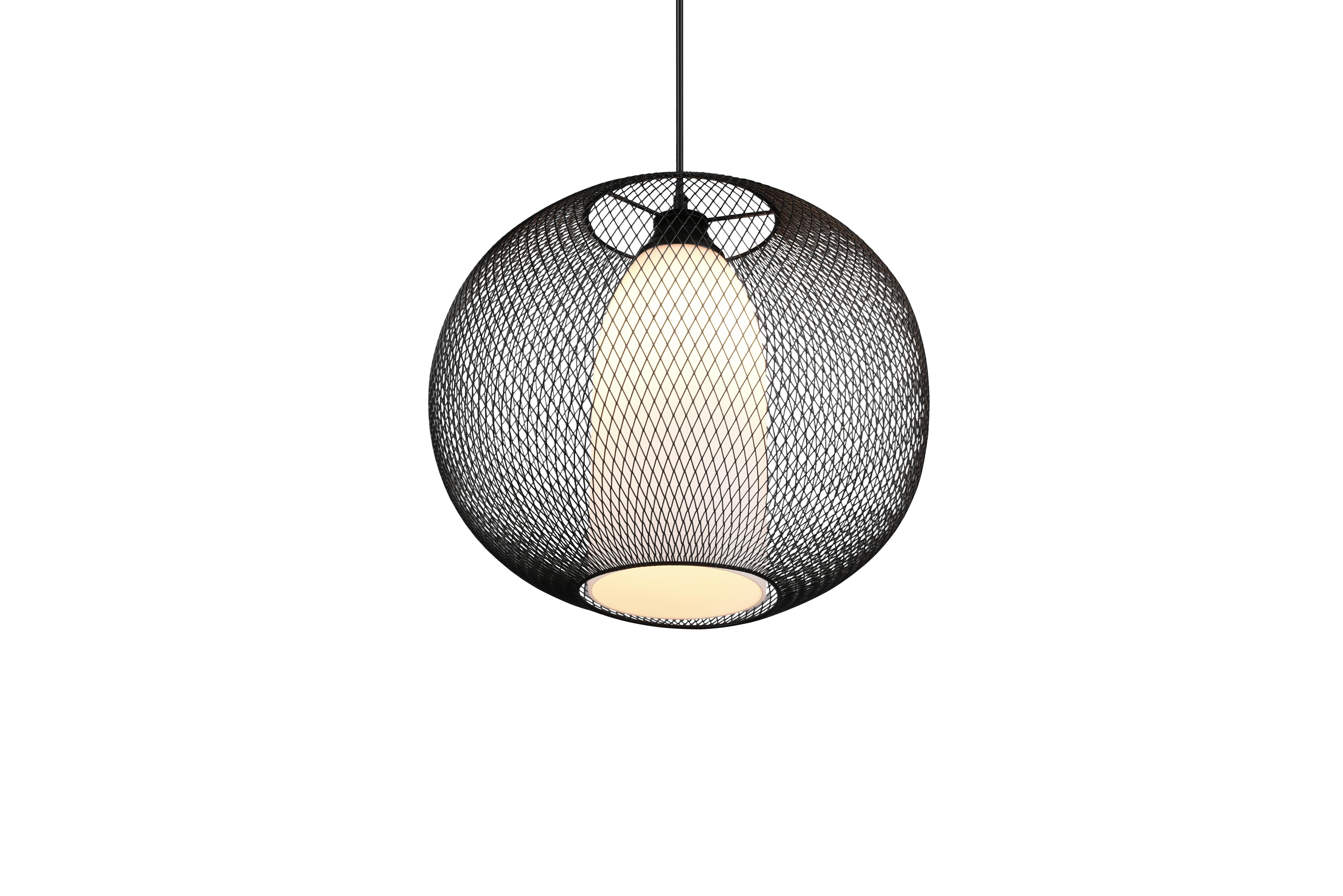 Pendelleuchte Filo Schwarz/Weiß - Schwarz/Weiß, KONVENTIONELL, Glas/Metall (40/150cm) - Trio Leuchten