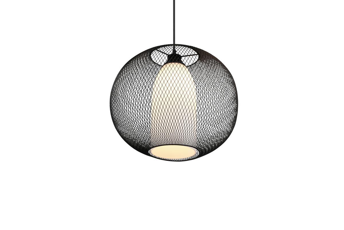 Pendelleuchte Filo Schwarz/Weiß max. 60 Watt - Schwarz/Weiß, KONVENTIONELL, Glas/Metall (40/150cm) - Trio Leuchten