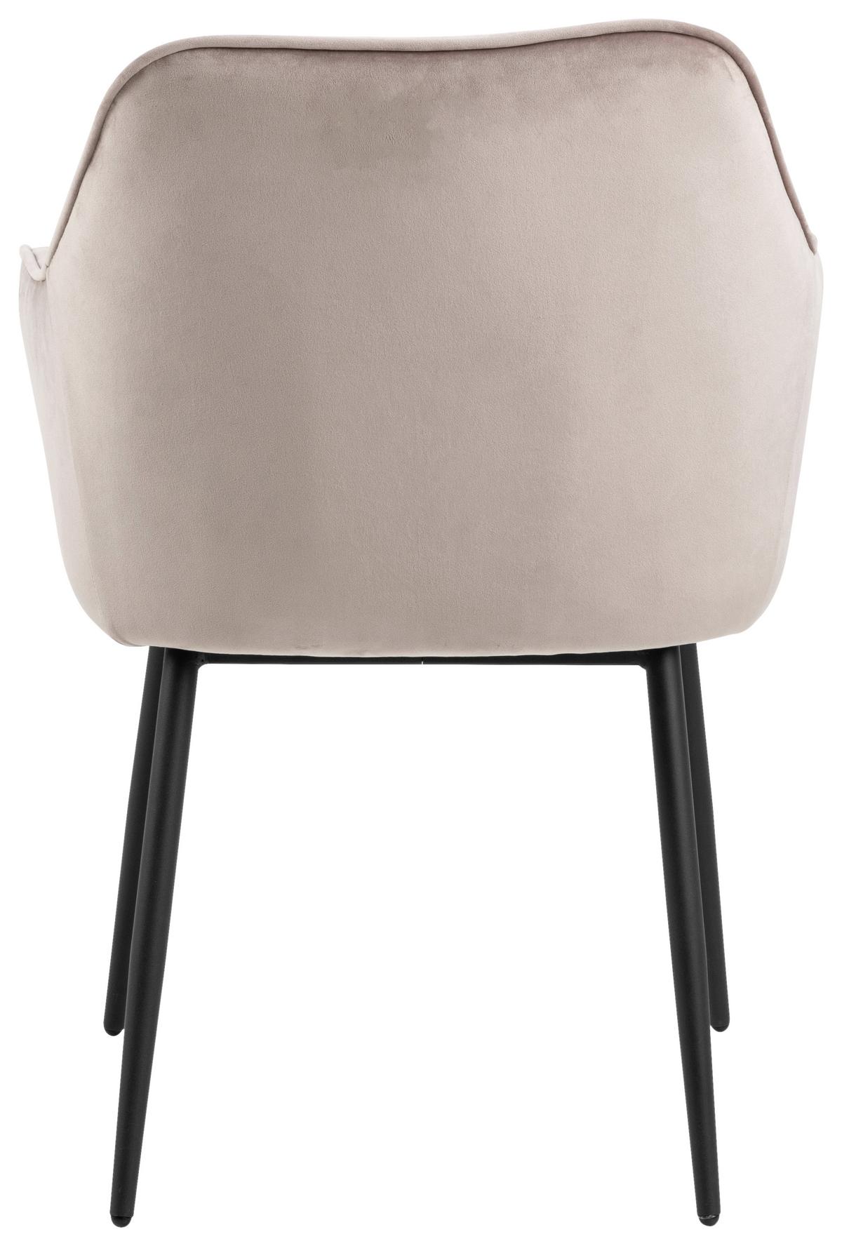 KRZESŁO Z PODŁOKIETNIKAMI BROOKE -TREND- - różowy/czarny, Trend, metal/tkanina (58/83/55cm) - Livetastic