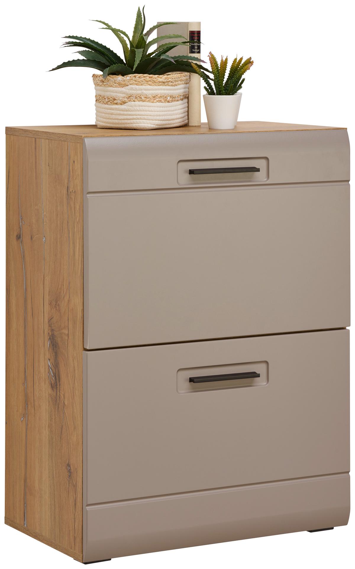 Ormarić Za Cipele Auris - siva/boje hrasta, Moderno (60/82,7/37,1cm) - Modern Living