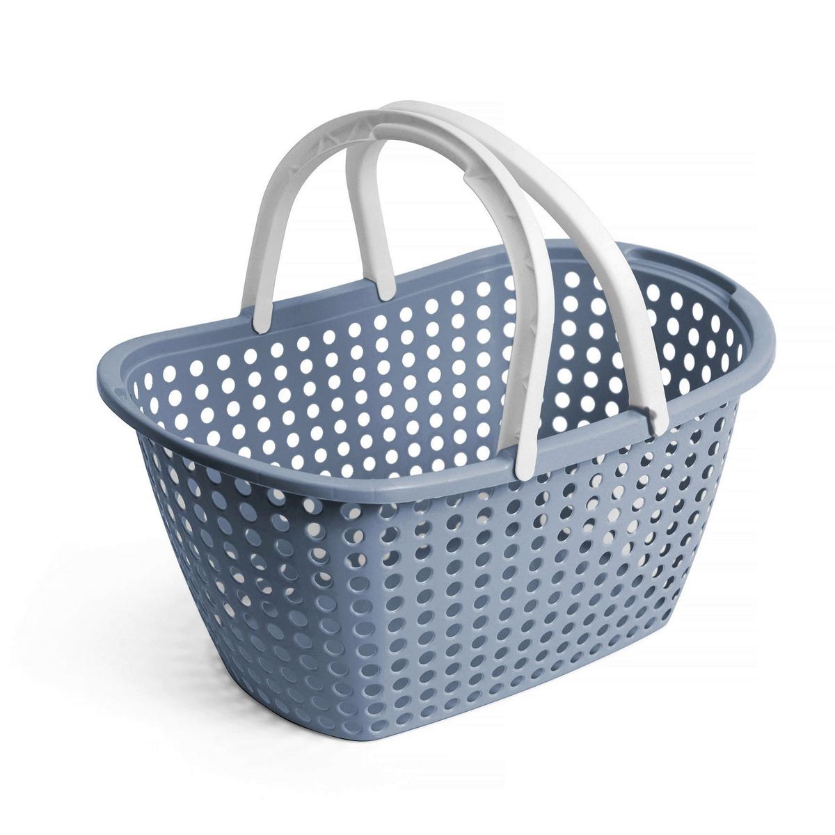 Coș de cumpărături Anna - albastru pastel, Konventionell, plastic (31/22/44cm) - Mömax