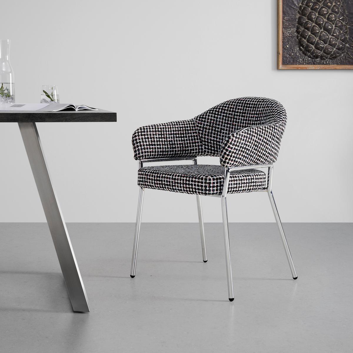 Sessel Coco -Trend- - Chromfarben/Multicolor, Modern, Textil/Metall (60/60/60cm) - Premium Living