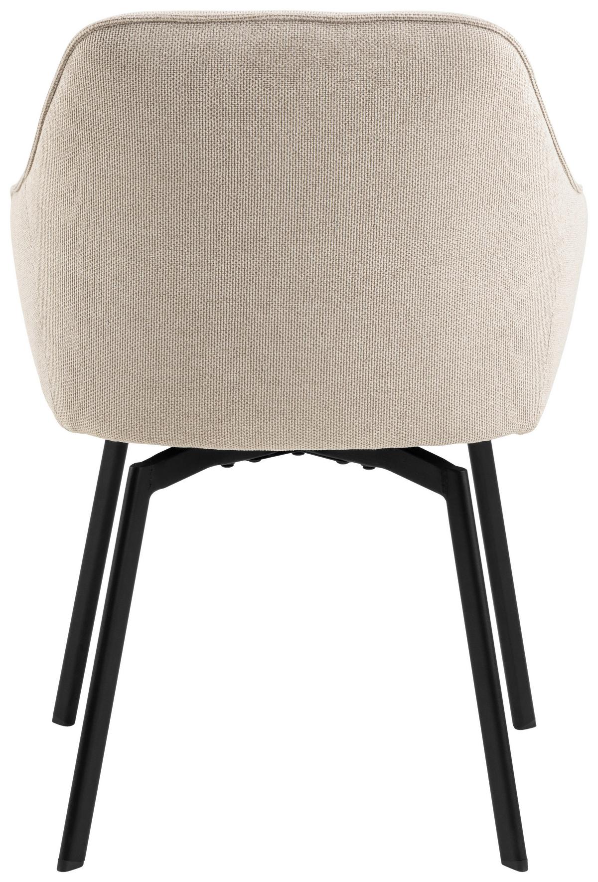 KRZESŁO CLARA - beżowy/czarny, Design, metal/tkanina (58,5/83,5/55,5cm) - MID.YOU
