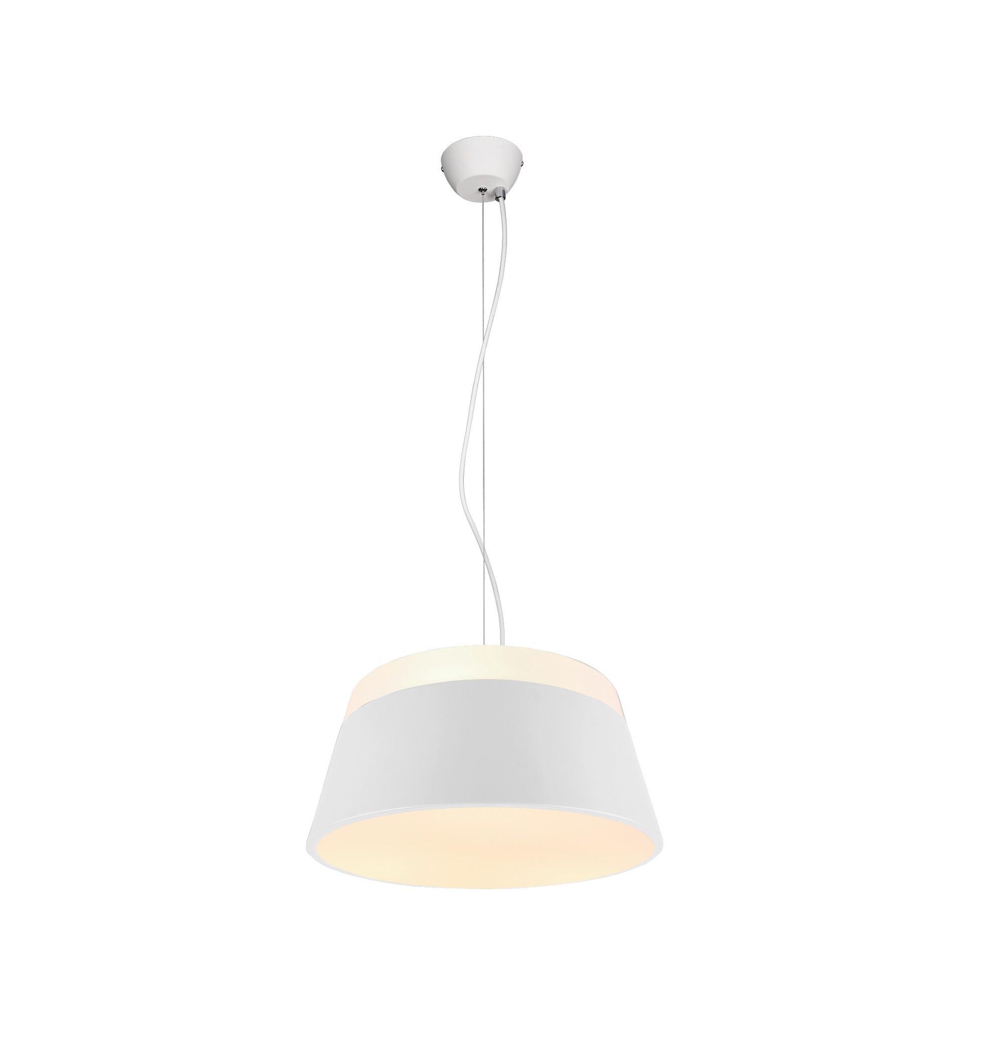 Pendelleuchte Baroness Weiß max. 15 Watt - Weiß, Basics, Kunststoff/Metall (45/150cm) - Trio Leuchten