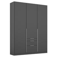 Ormar S Klasičnim Vratima Alabama - siva/boje aluminija, Moderno, drvni materijal/metal (136/229/54cm) - Modern Living