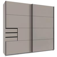 Schwebetürenschrank Saigon Beige/Greige - Greige/Beige, KONVENTIONELL, Glas/Holzwerkstoff (225/208/64cm) - Premium Living