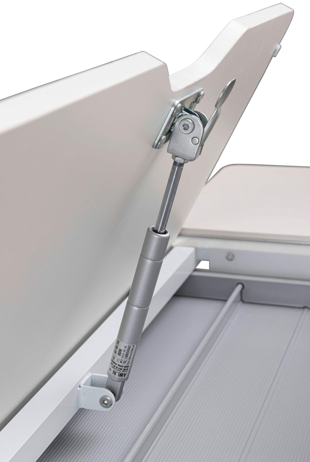 Jugendschreibtisch Sören ca. 120 cm Weiß verstellbar - Weiß/Grau, MODERN, Holzwerkstoff/Metall (120/60/96-116cm) - MID.YOU