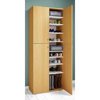 Omara Za Čevlje Lona Xxl, Bukev - srebrne barve/črna, Konvencionalno, umetna masa/leseni material (70/182/37cm) - MID.YOU