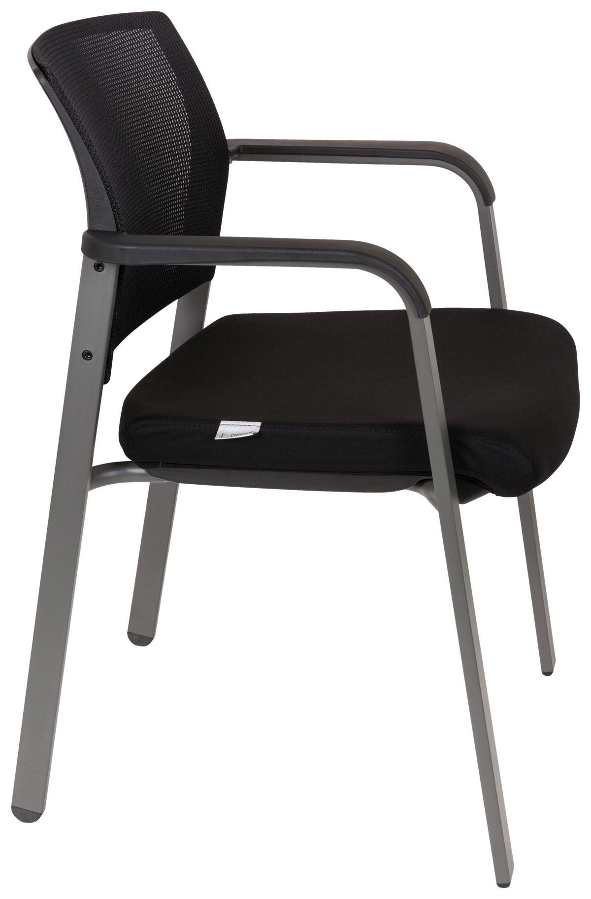 Konferenčni Stol Meet, Črna - črna, Moderno, kovina/tekstil (58/84/56cm) - MID.YOU