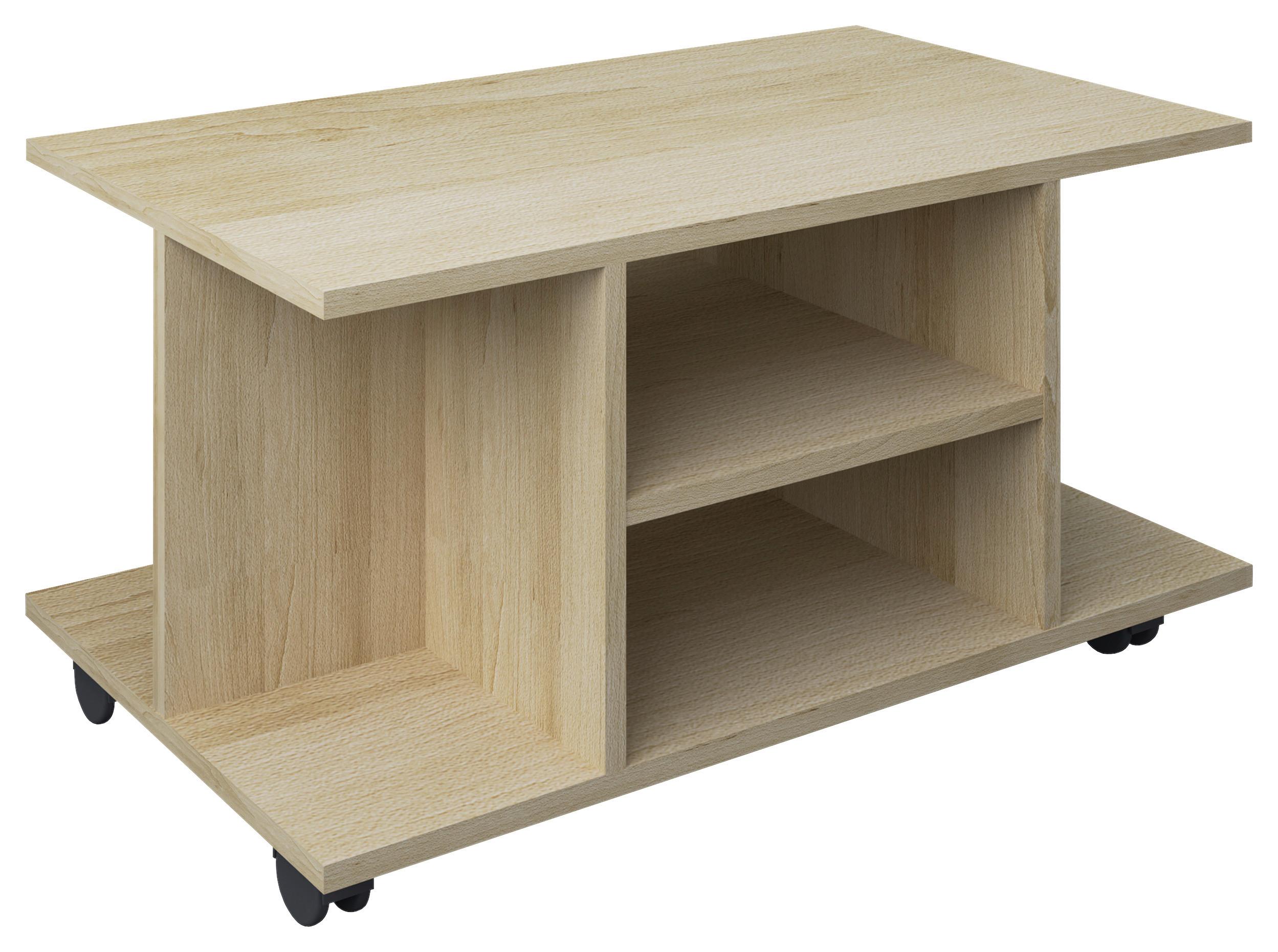 Klubska Miza Findula, Hrast, 80x40 - medeni hrast, Moderno, umetna masa/leseni material (80/40/40cm) - MID.YOU