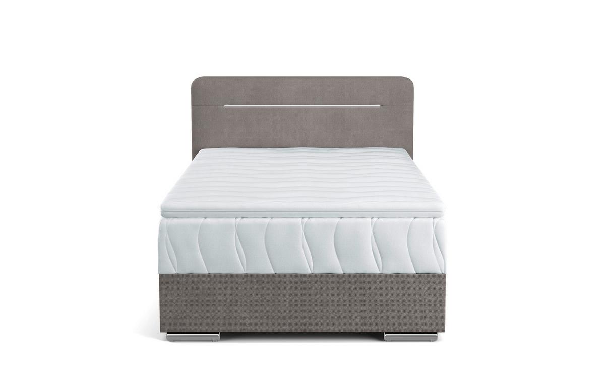 Box-ágy Lightstar - szürke, Modern, faalapú anyag/textil (120/200cm)