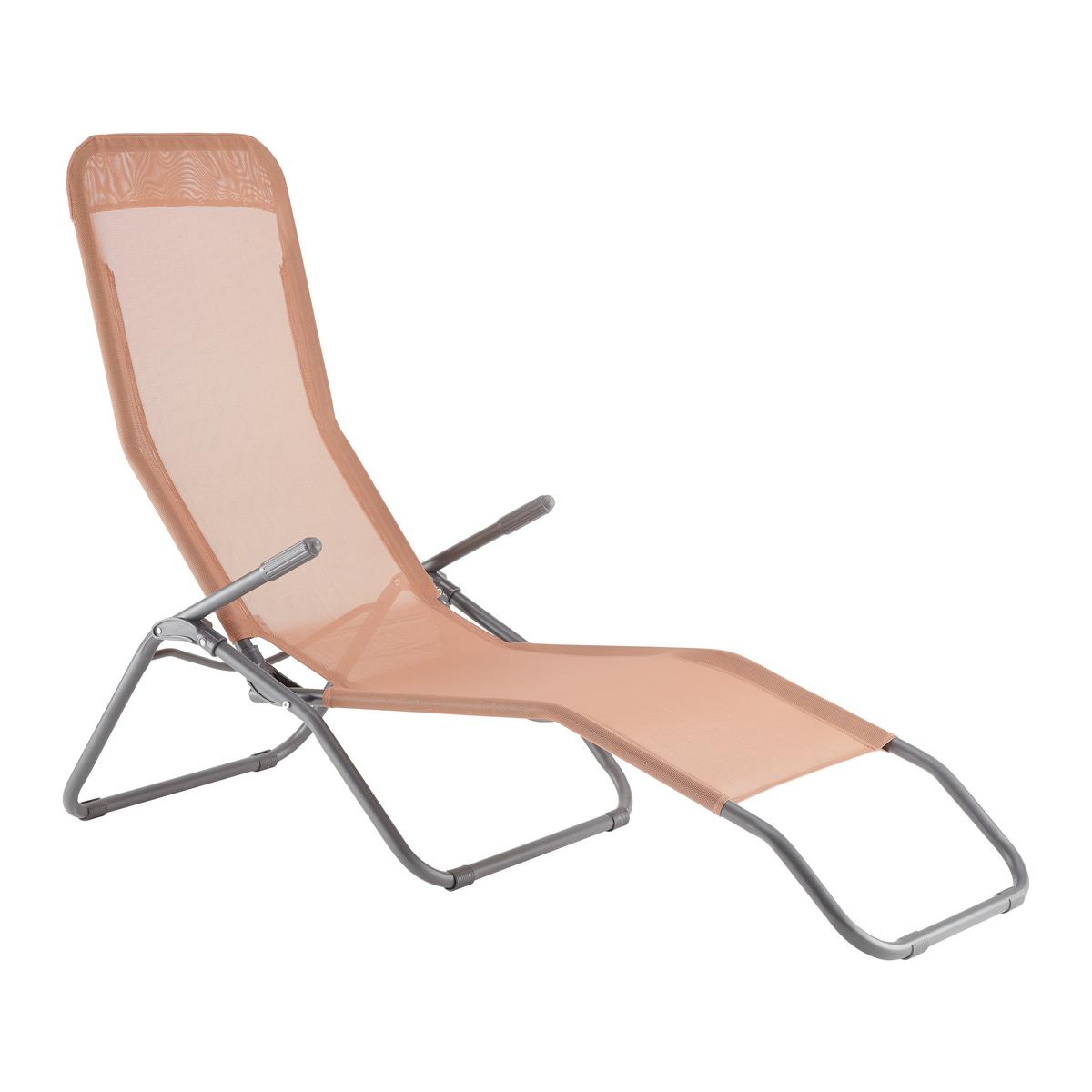 Sonnenliege Georg in Apricot - Orange, Modern, Kunststoff/Textil (145/98/59cm) - Mömax