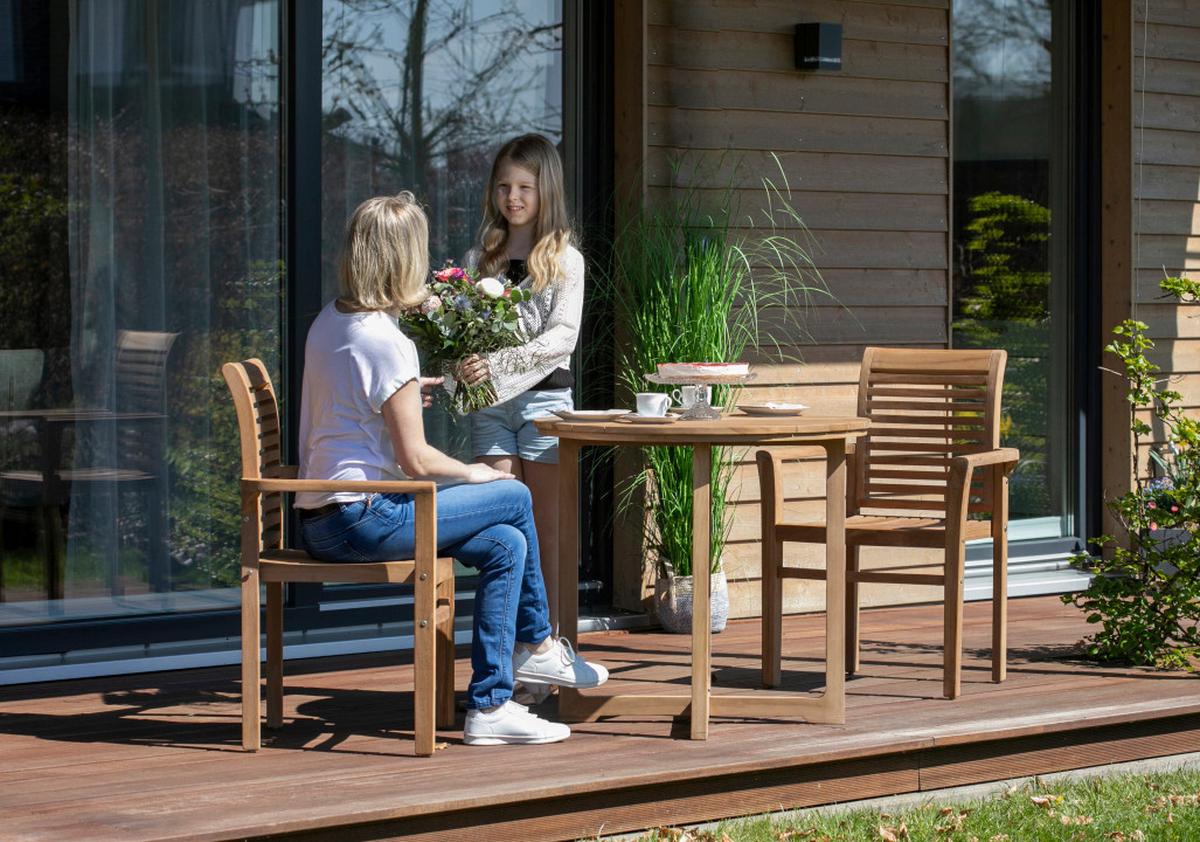 Gartensessel Woodie Teak - Basics, Holz (63/92/52cm) - Gardenson