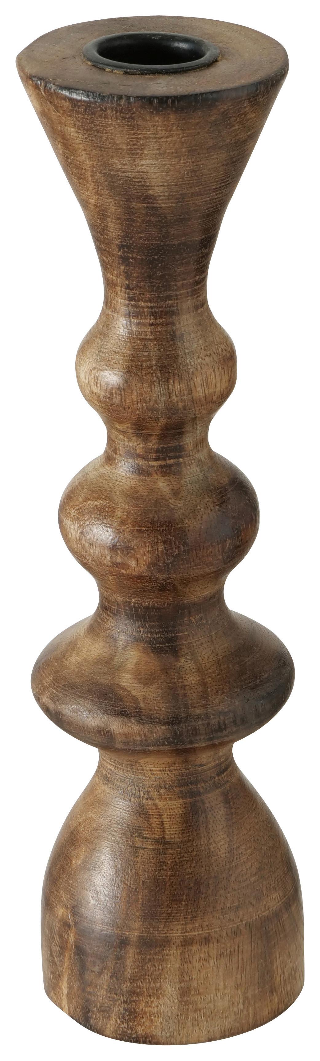 Kerzenhalter Caconda II aus Mangoholz - Naturfarben, LIFESTYLE, Holz (8/23/8cm) - Premium Living
