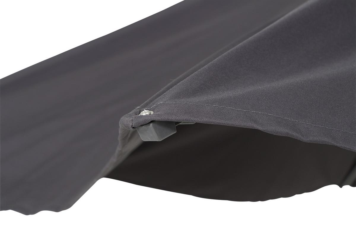 Sonnenschirm BHT: 250x258x250 cm, wetterbeständig, Anthrazit - Anthrazit, KONVENTIONELL, Textil/Metall (250/250cm) - Siena Garden