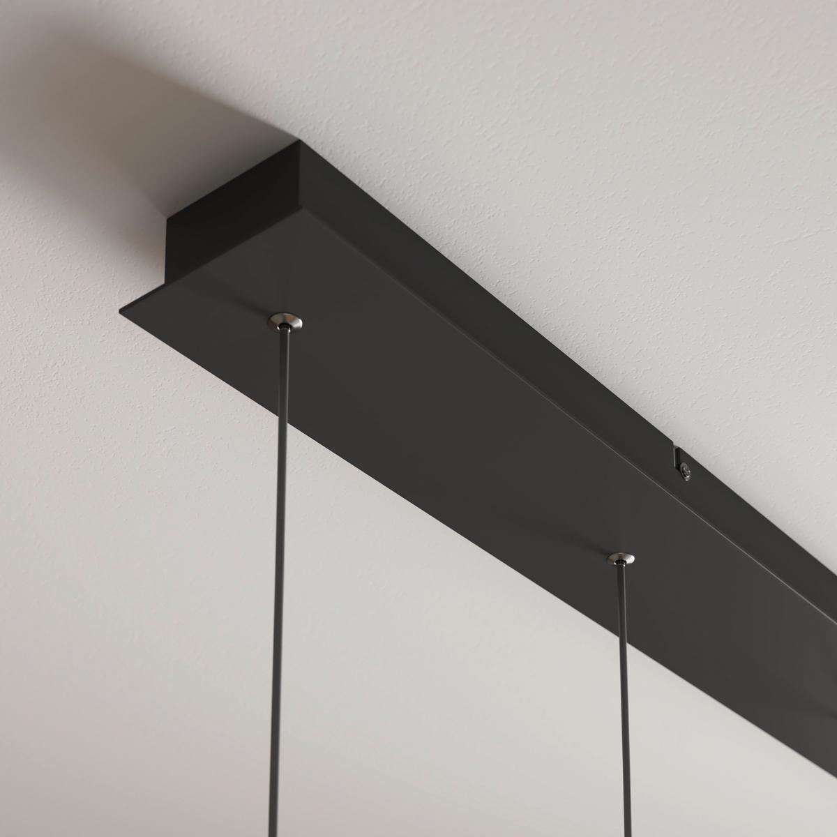 LAMPA WISZĄCA LED GLASGOW *DK* - przejrzysty/czarny, Design, metal/szkło (90/10/180cm) - Dieter Knoll
