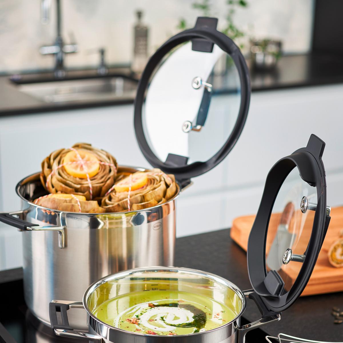 GARNEK 91963 RÖSLE - kolor stalowy/przezroczysty, Basics, metal (27cm) - Rösle