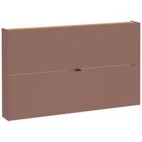 Hängeschuhschrank Ameca Braun/Eichefarben - Eichefarben/Schwarz, MODERN, Holzwerkstoff/Metall (140/83/18cm) - Premium Living