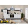 Kuhinjski Blok Z Aparati Respekta, Bela, Siva - siva/bela, Konvencionalno, kovina/leseni material (280cm) - Respekta