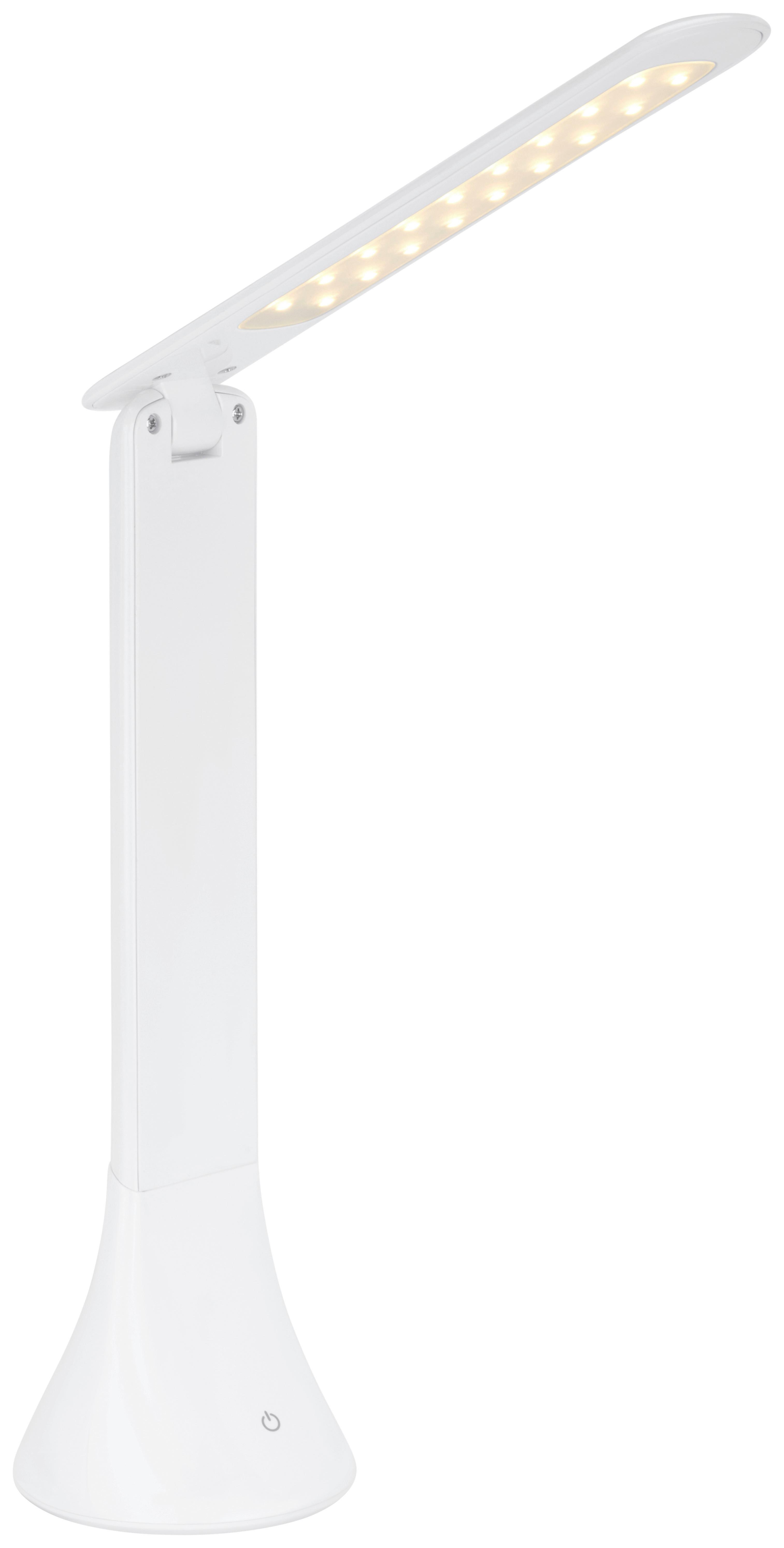 LED-Schreibtischleuchte Uff Weiß max. 3 Watt - Weiß, MODERN, Kunststoff (7,8/7,8/24,8cm) - Mömax