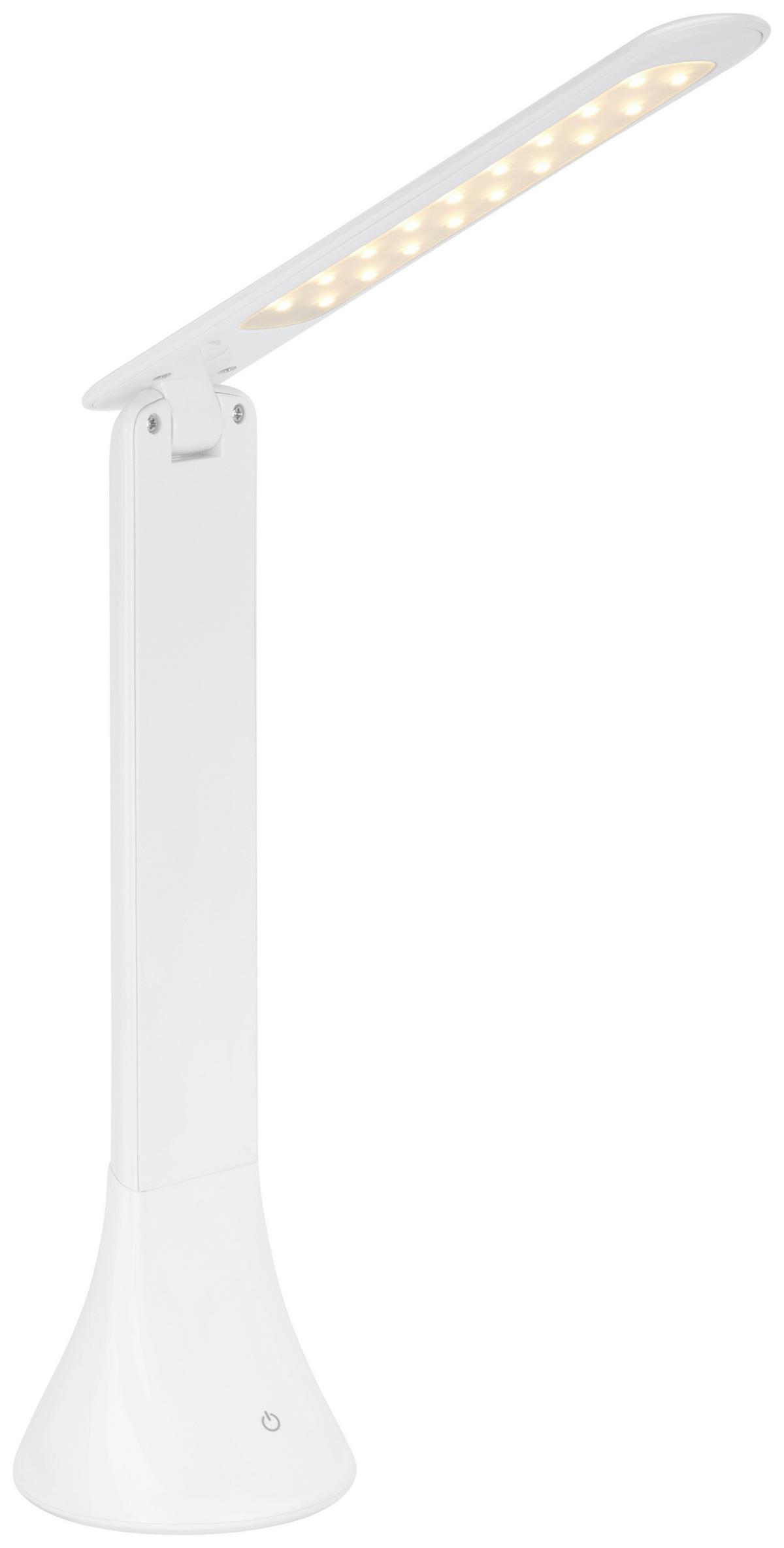 Led Íróasztali Lámpa Uff - fehér, Modern, műanyag (7,8/7,8/24,8cm) - Mömax
