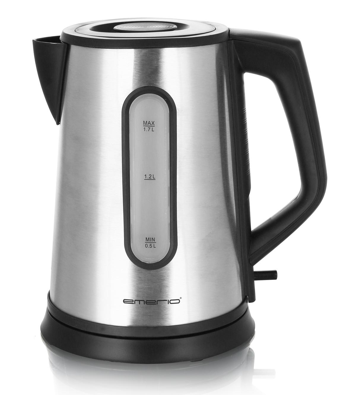 Wasserkocher JASMIN Schwarz/Silber - Silberfarben/Schwarz, Kunststoff/Metall (1,7l)