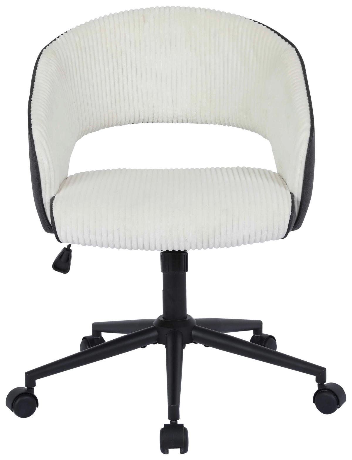 Uredska Stolica Daisy - bež/crna, Moderno, drvo/metal (57,5/78-86/62cm) - Mömax