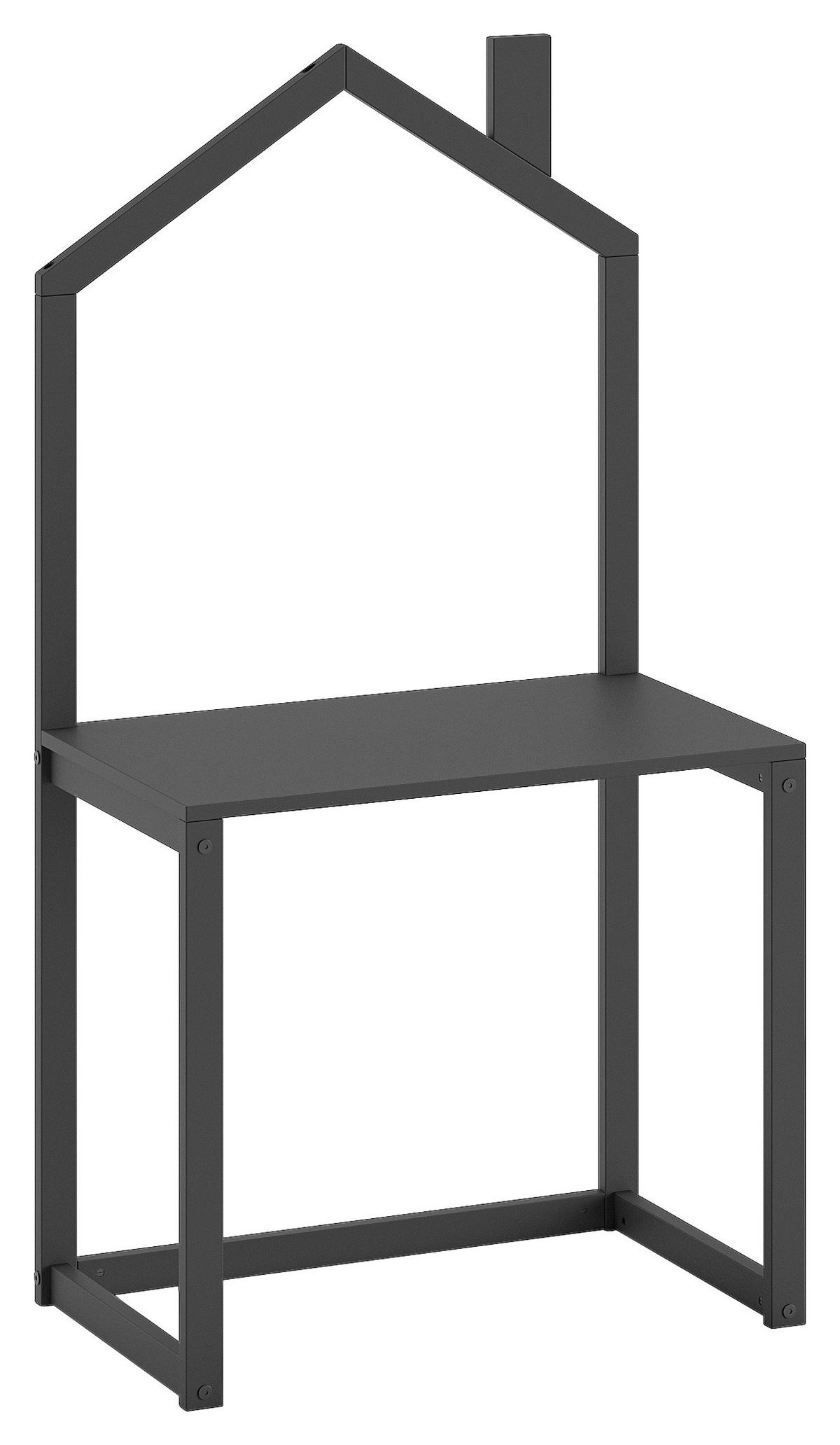 Kinderscreibtisch DALLAS Anthrazit in Echtholz Kiefer - Anthrazit, MODERN, Holz (100/151,1/50cm) - Vipack
