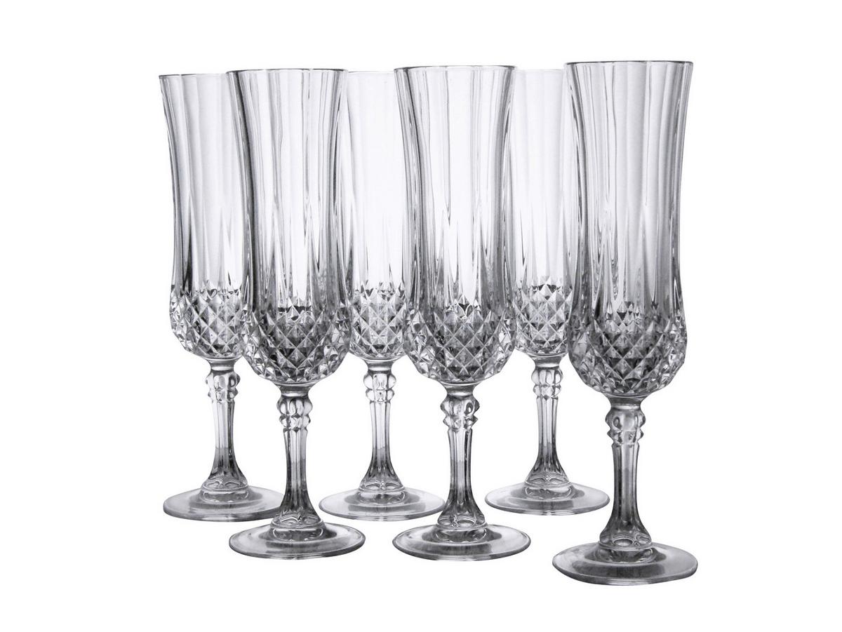 Set Kozarcev Longchamp Eclat, 6-Delni - prozorno, steklo (140ml) - Creatable