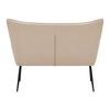 2-SITS SOFFA DALLAS - svart/cremefärgad, Modern, metall/trä (128/99/79cm) - Mömax
