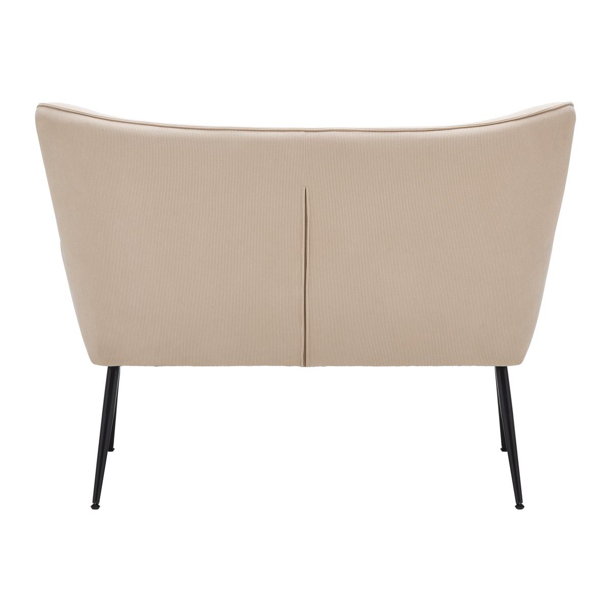 2-Sitzer-Sofa Dallas Creme ca. 128x99x79cm - Creme/Schwarz, MODERN, Holz/Textil (128/99/79cm) - Mömax