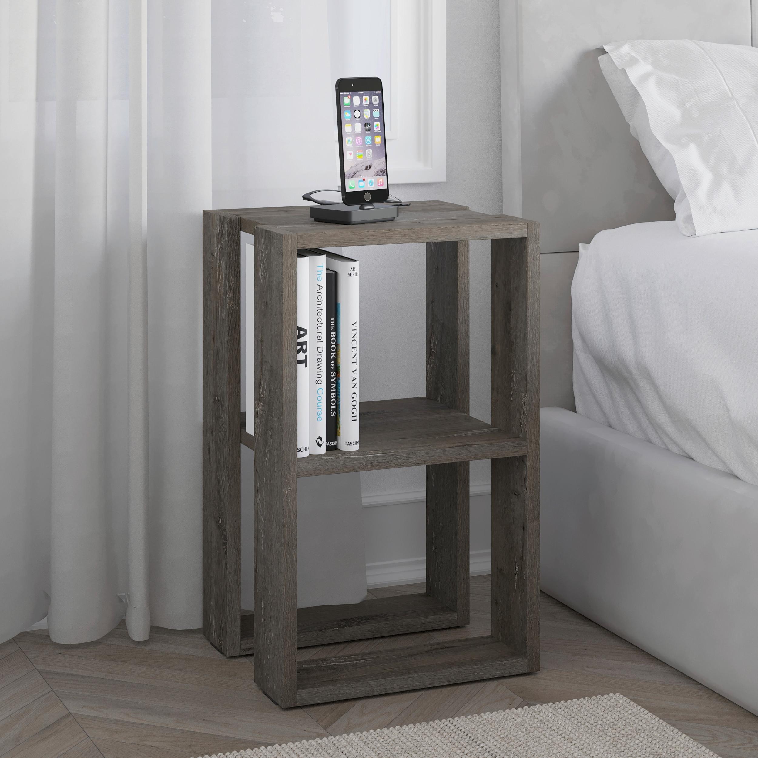 Nachttisch Lonie ca. 35x55x30 cm Dunkelbraun - Dunkelbraun, Design, Holzwerkstoff (34/30/55cm) - Livetastic