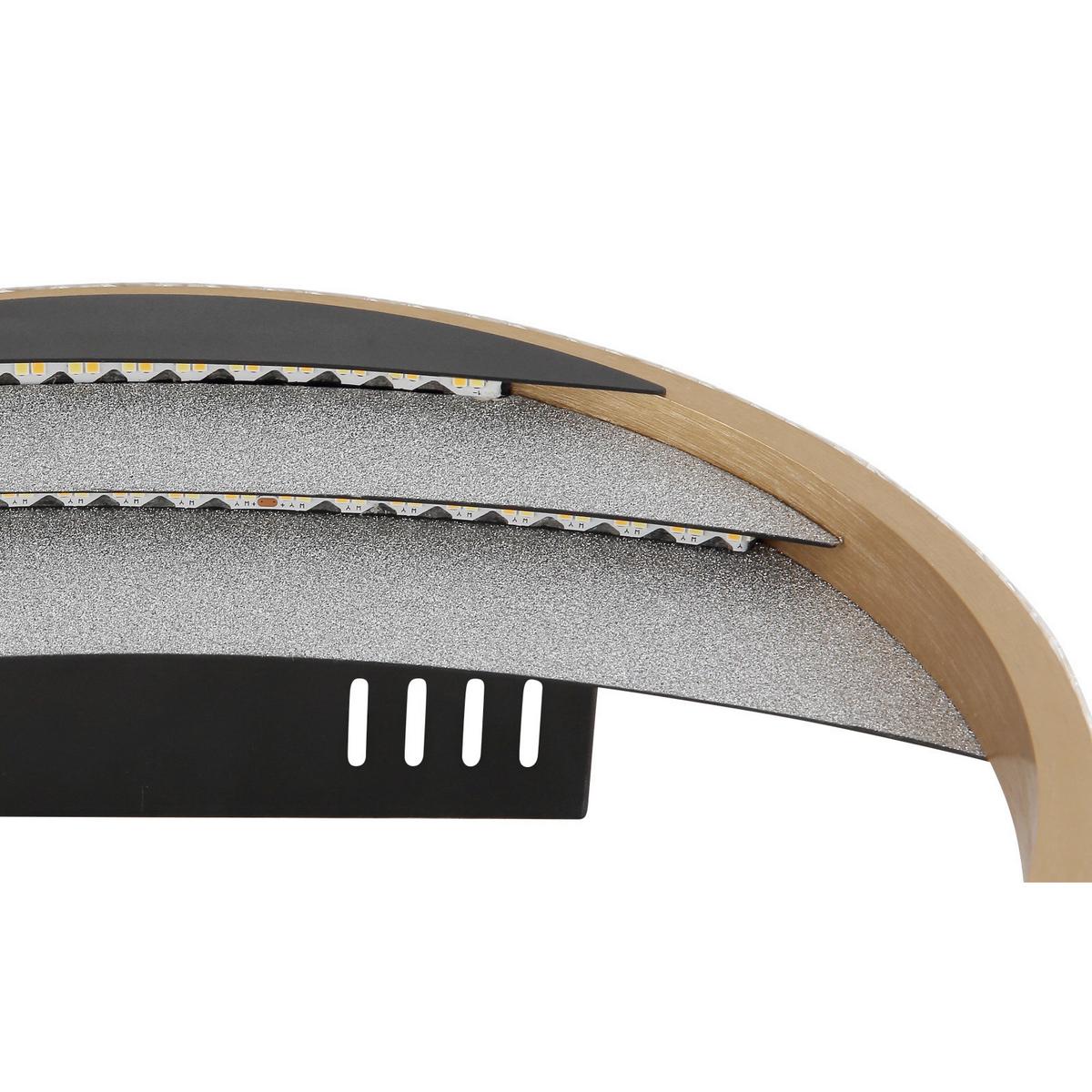 Led Stropna Svjetiljka Constance - zlatne boje/crna, Design, metal/plastika (29.5/6cm) - Globo