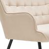 2-SITS SOFFA DALLAS - svart/cremefärgad, Modern, metall/trä (128/99/79cm) - Mömax