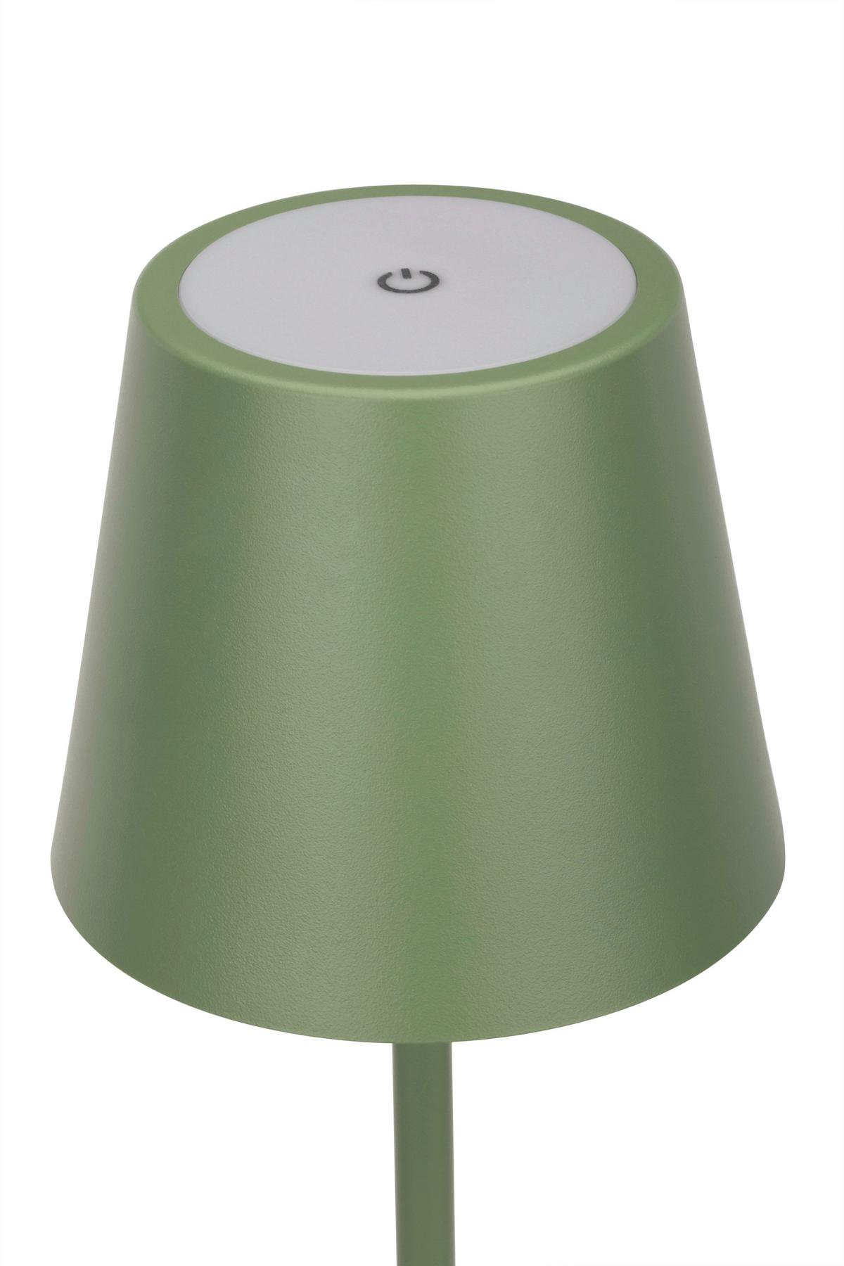 LAMPA STOŁOWA Z AKUMULATOREM DENVER *SBN* - zielony, Trend, metal (11/35cm) - Novel