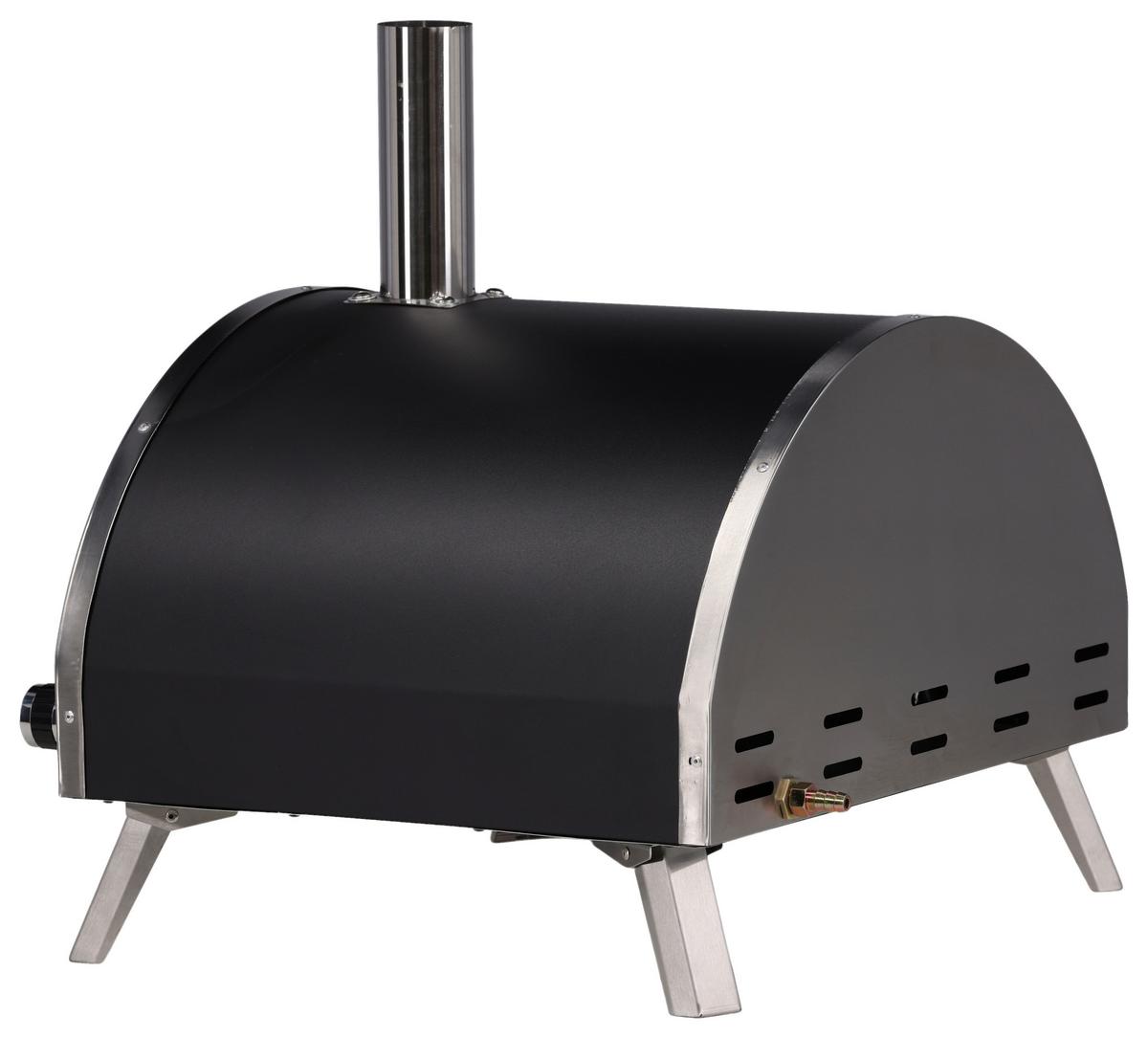 Pizzaofen Kerang ca. 56,3x56,5x54 cm Silber - Silberfarben, KONVENTIONELL, Metall (56,3/56,5/54cm) - Gardenson