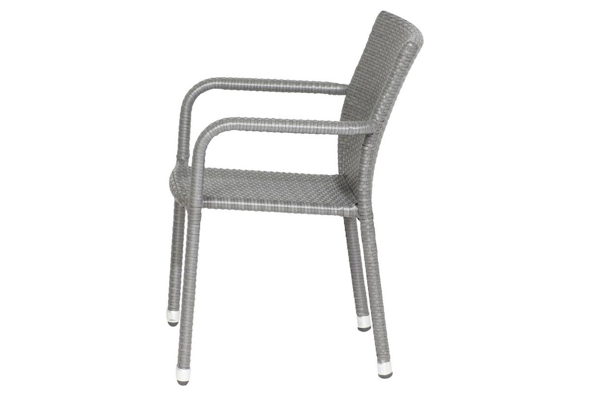 GARTENSESSEL-SET MINAS SESSEL-SET 2ER - Grau, MODERN, Kunststoff/Metall (56/83/60cm) - Gardenson