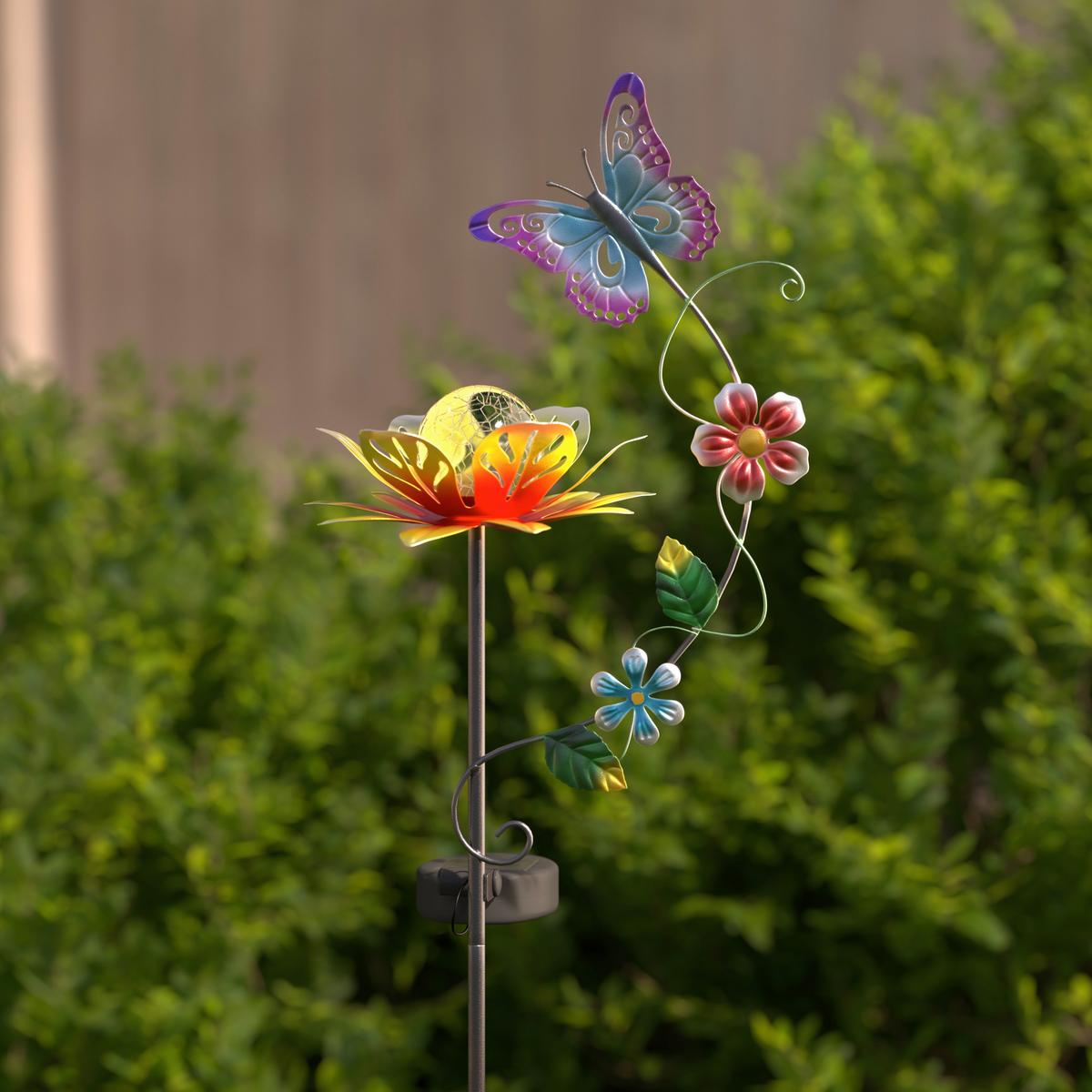 LAMPA SOLARNA ANEMONE - przejrzysty, Lifestyle, tworzywo sztuczne/metal (21,5/82/15,2cm) - Ambia Garden