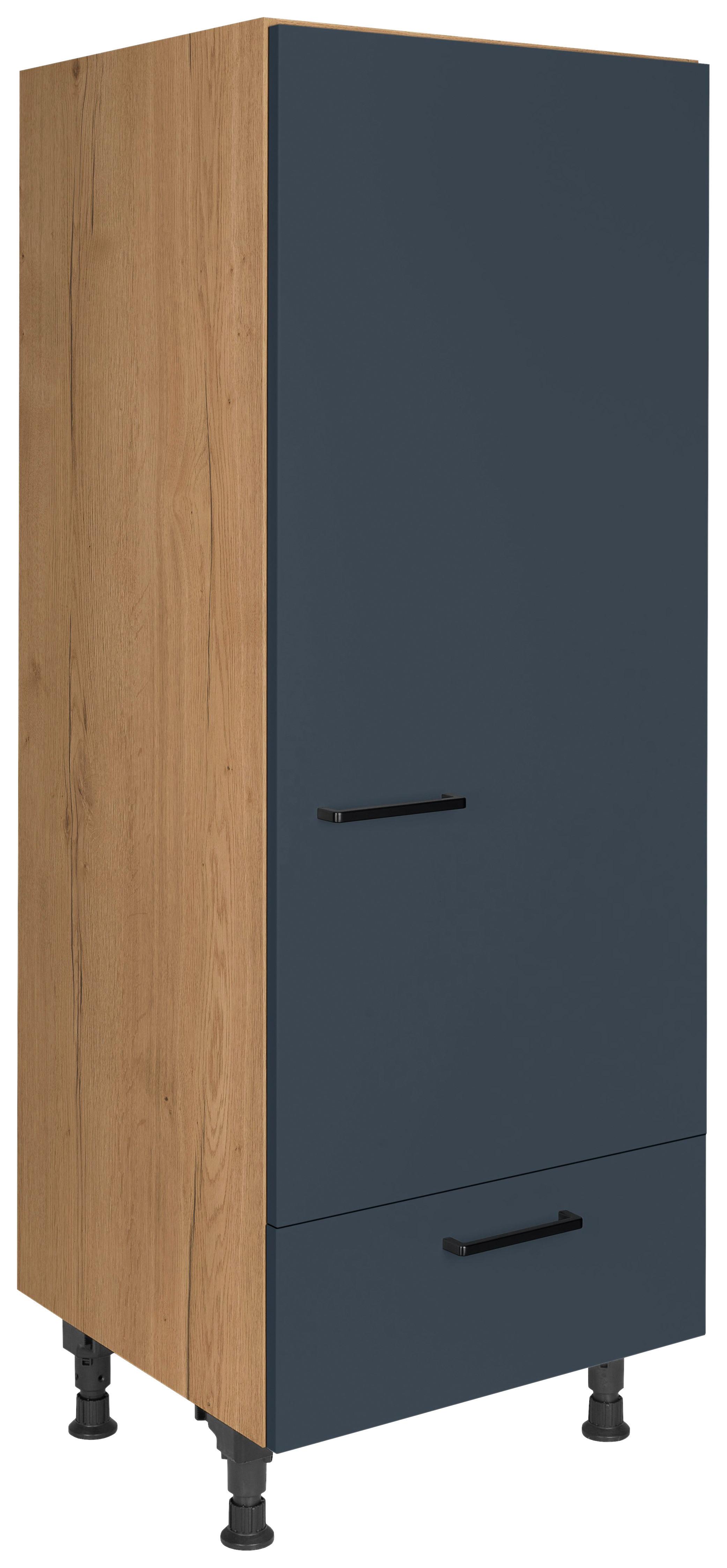 Geräteumbauschrank Easytouch Blau - Blau/Eichefarben, MODERN, Holzwerkstoff/Metall (60/168/58cm) - Nobilia