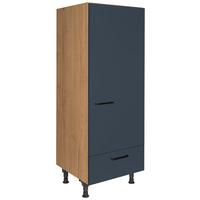 Geräteumbauschrank Easytouch Blau - Blau/Eichefarben, MODERN, Holzwerkstoff/Metall (60/168/58cm) - Nobilia