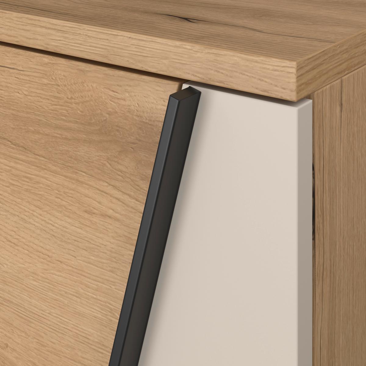 Vitrina Venedig New - tamno smeđa/kašmir, Moderno, staklo/drvni materijal (70/196/37cm) - Modern Living