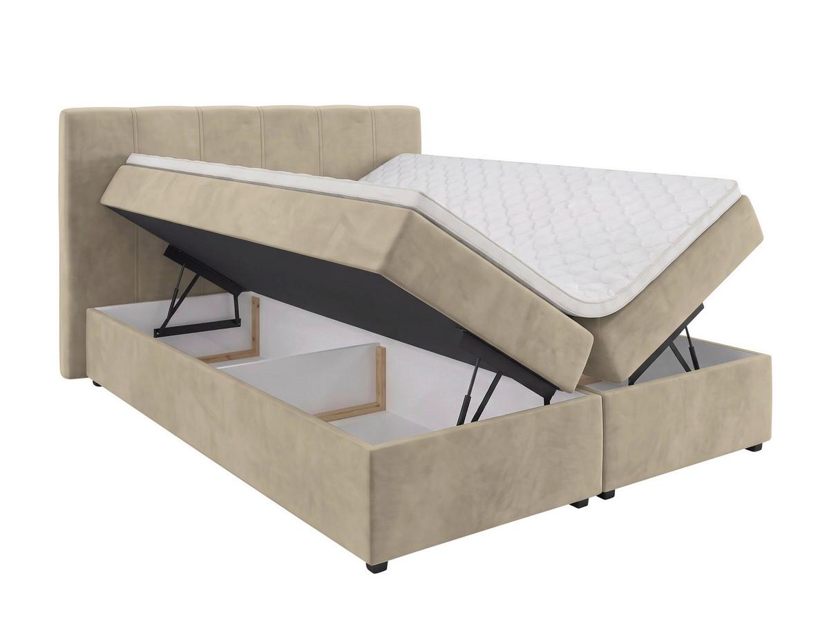 Boxbett Dana -Based- - Beige/Schwarz, Kunststoff/Textil (140/200cm) - Based
